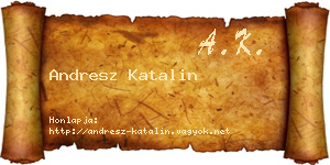 Andresz Katalin névjegykártya