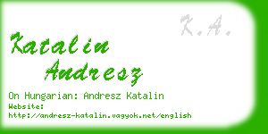 katalin andresz business card